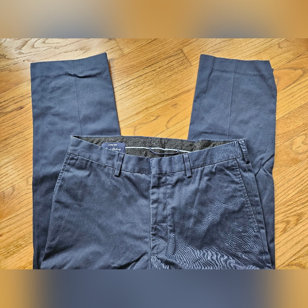 Men's Lands End Dress Pants Navy Blue